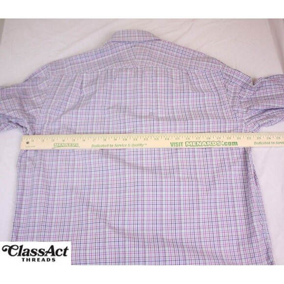 Charles Tyrwhitt Men’s Dress Shirt Classic Fit Blue Green Check 16 - 35 - Picture 4 of 9